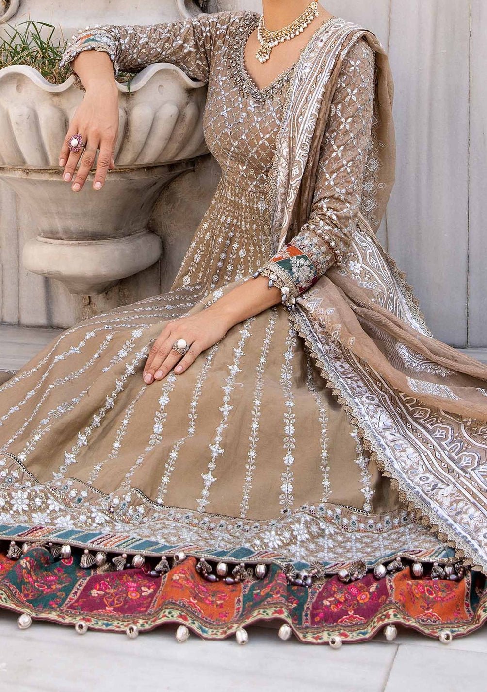 Maria.B Embroidered Pakistani Luxury Lehenga Suit - db27227