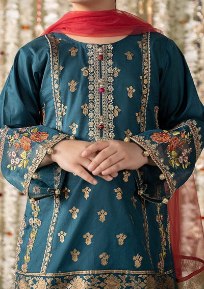 Maria.B Girl's Embroidered Sharara Suit - db28834