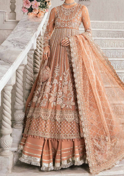 Maria.B Mbroidered Pakistani Luxury Net Lehenga Suit - db26292