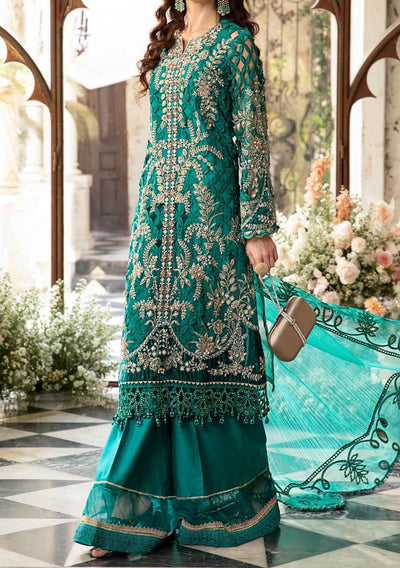 Maria.B Mbroidered Pakistani Luxury Organza Dress - db26294