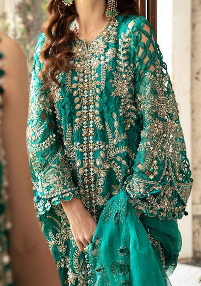 Maria.B Mbroidered Pakistani Luxury Organza Dress - db26294