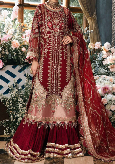 Maria.B Mbroidered Pakistani Luxury Organza Dress - db26295