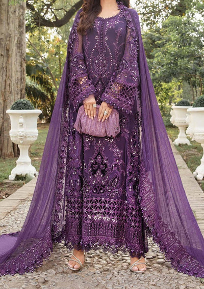 Maria.B Pakistani Luxury Embroidered Chiffon Dress - db28641