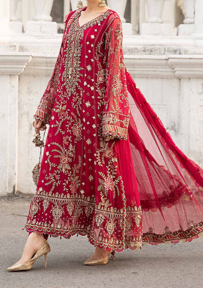 Maria.B Pakistani Luxury Embroidered Chiffon Dress - db28643