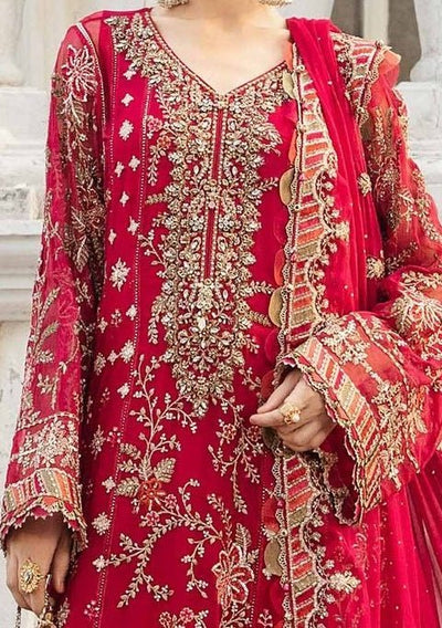 Maria.B Pakistani Luxury Embroidered Chiffon Dress - db28643