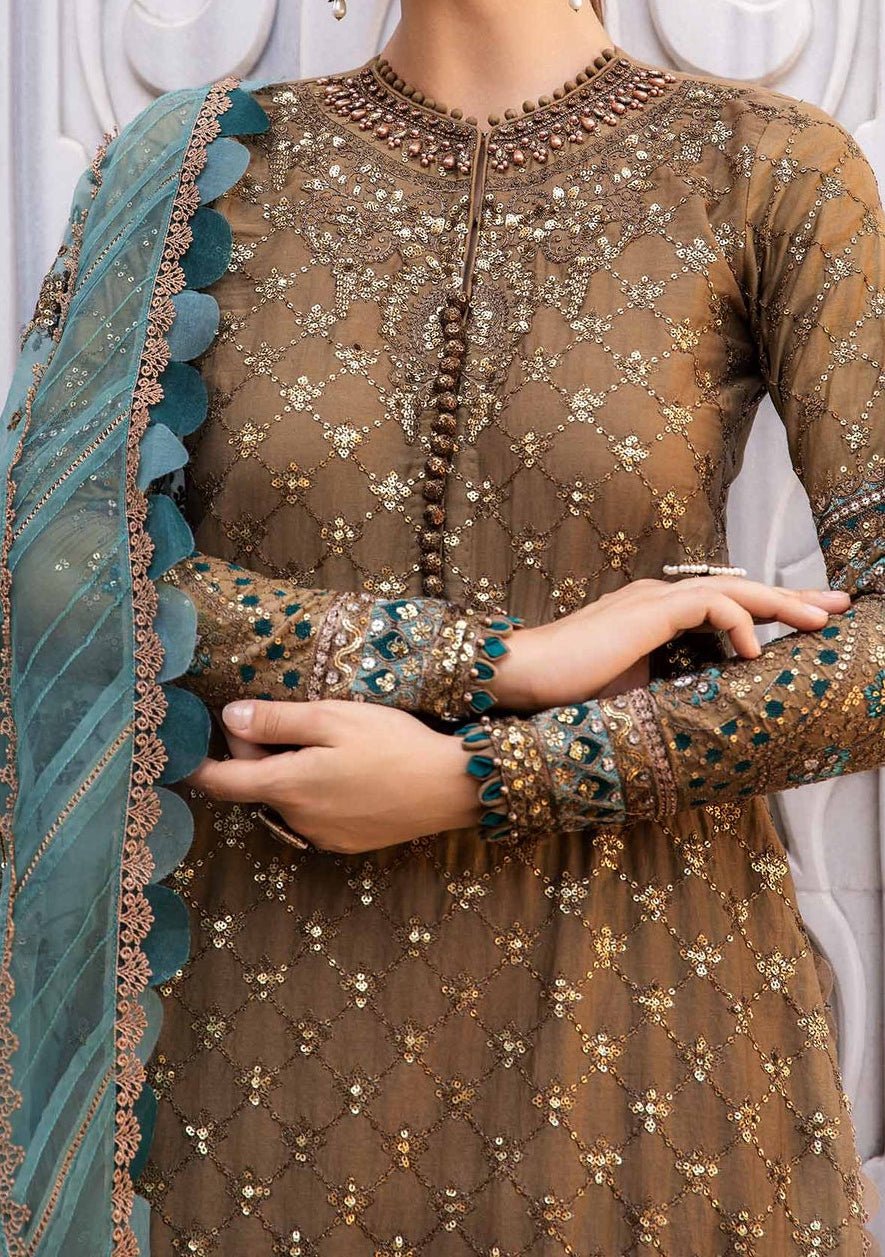 Maria.B Pakistani Luxury Embroidered Dress - db27235