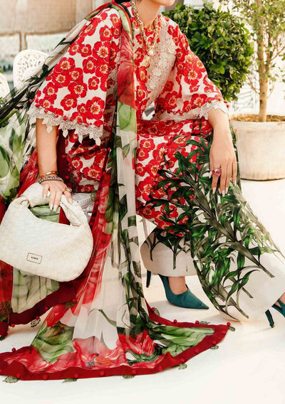 Maria.B Pakistani Luxury Embroidered Lawn Suit - db29446