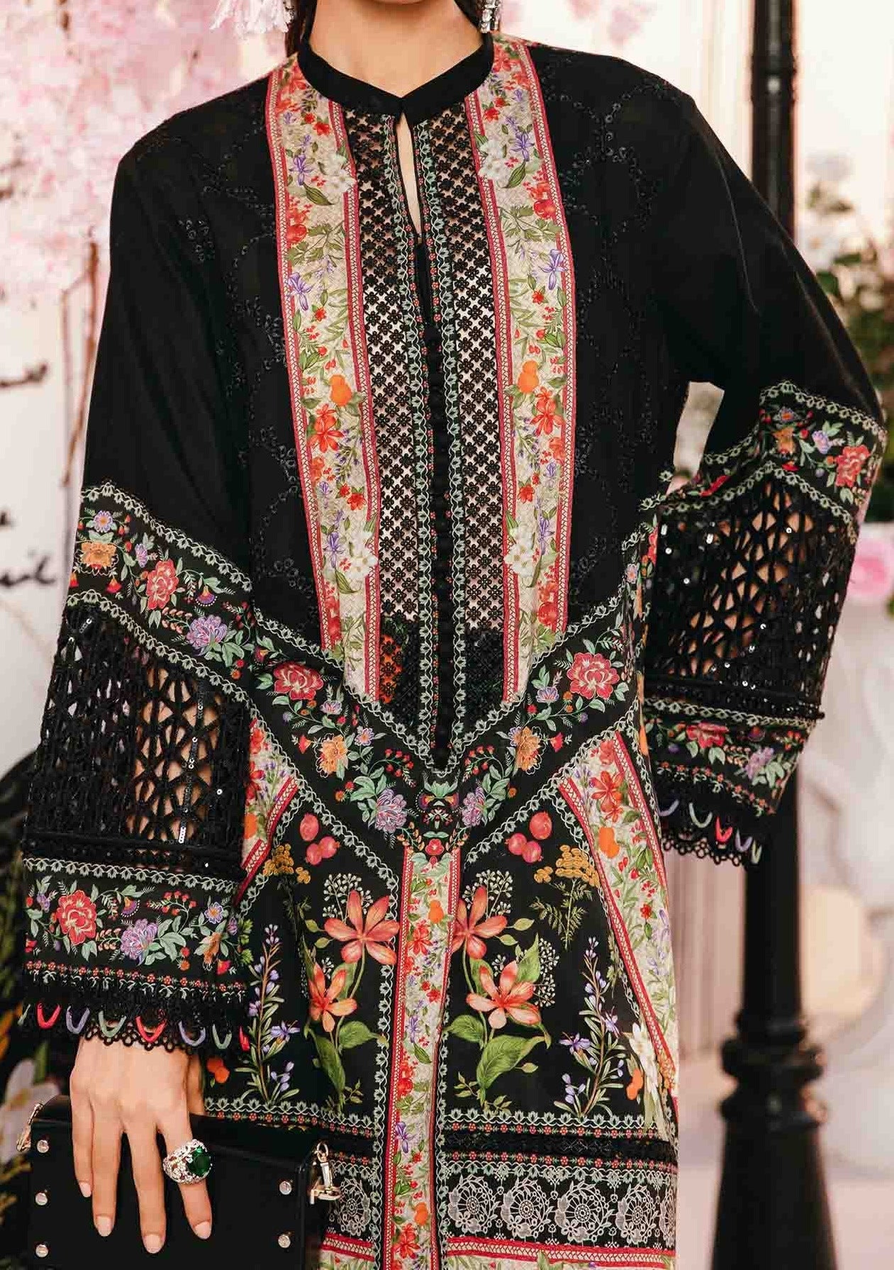 Maria.B Pakistani Luxury Embroidered Lawn Suit - db29453