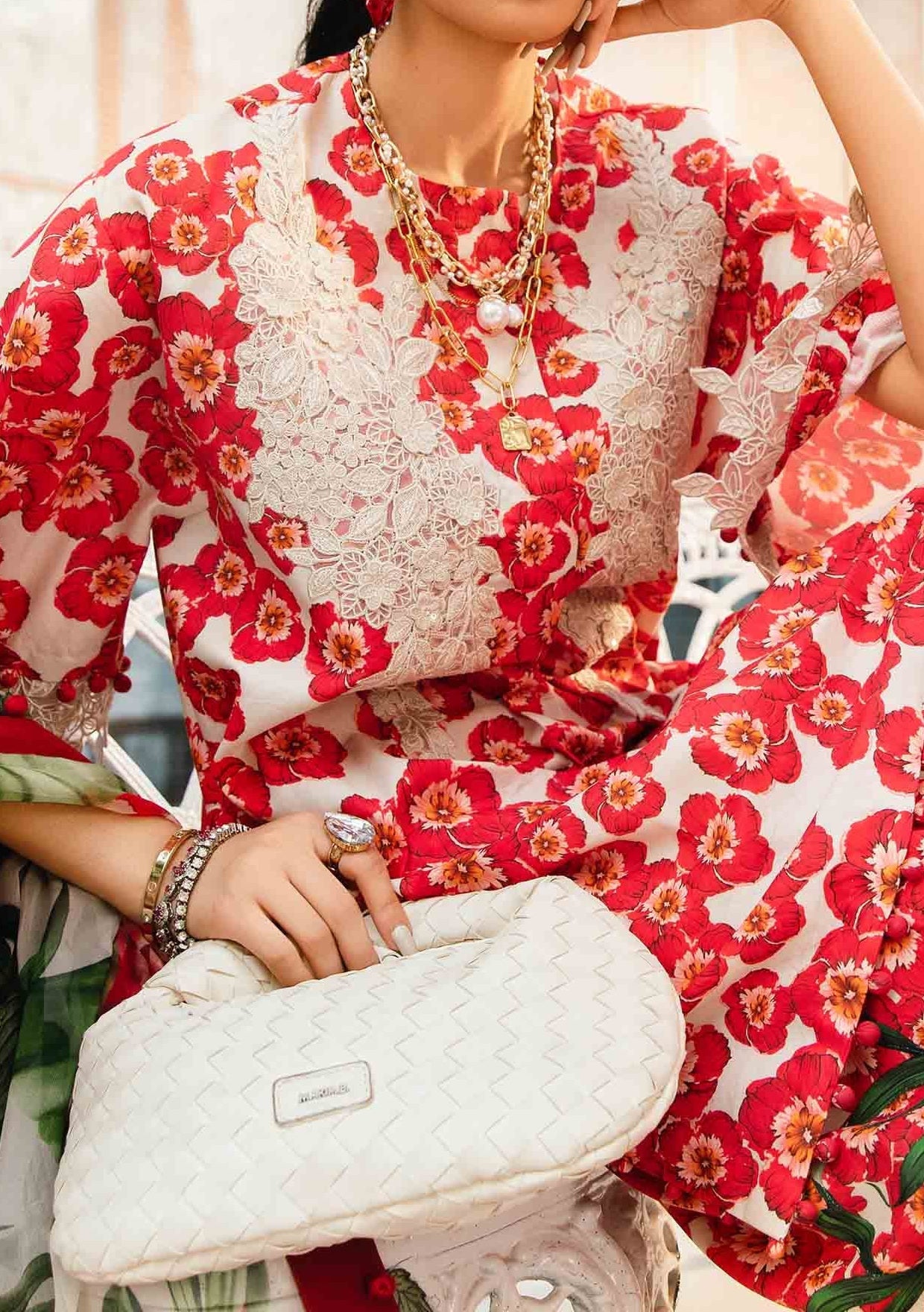 Maria.B Pakistani Luxury Embroidered Lawn Suit - db29446