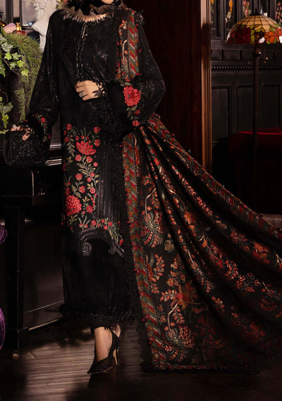 Maria.B Pakistani Luxury Embroidered Linen Suit - db30384
