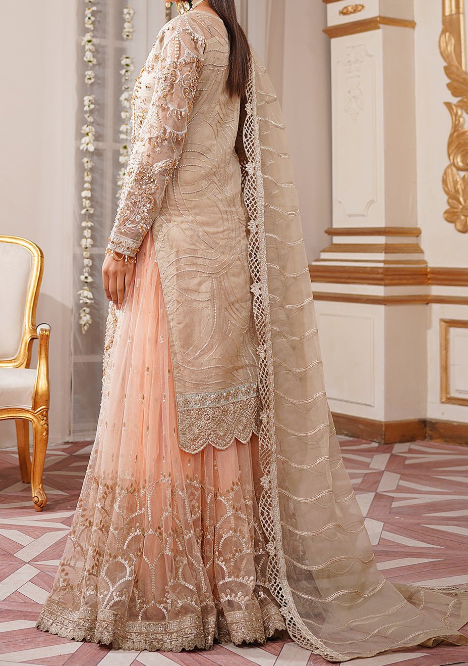 Maryam's  Pakistani Luxury Organza Dress
