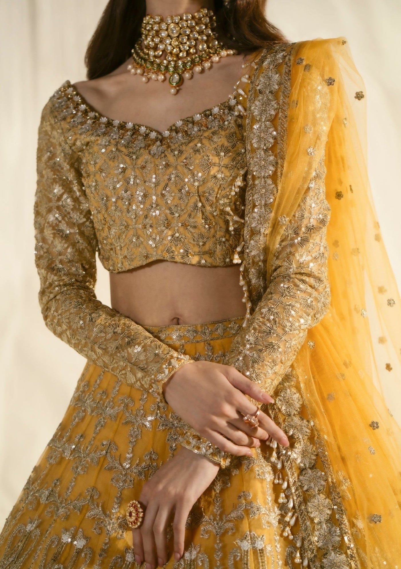 Maryum N Maria Zuberi Pakistani Organza Lehenga Choli - db25969