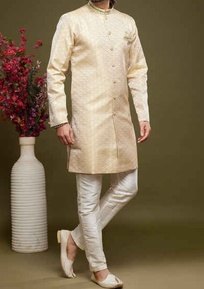 Men's Semi Indo Western Party Wear Sherwani Suit - db25770