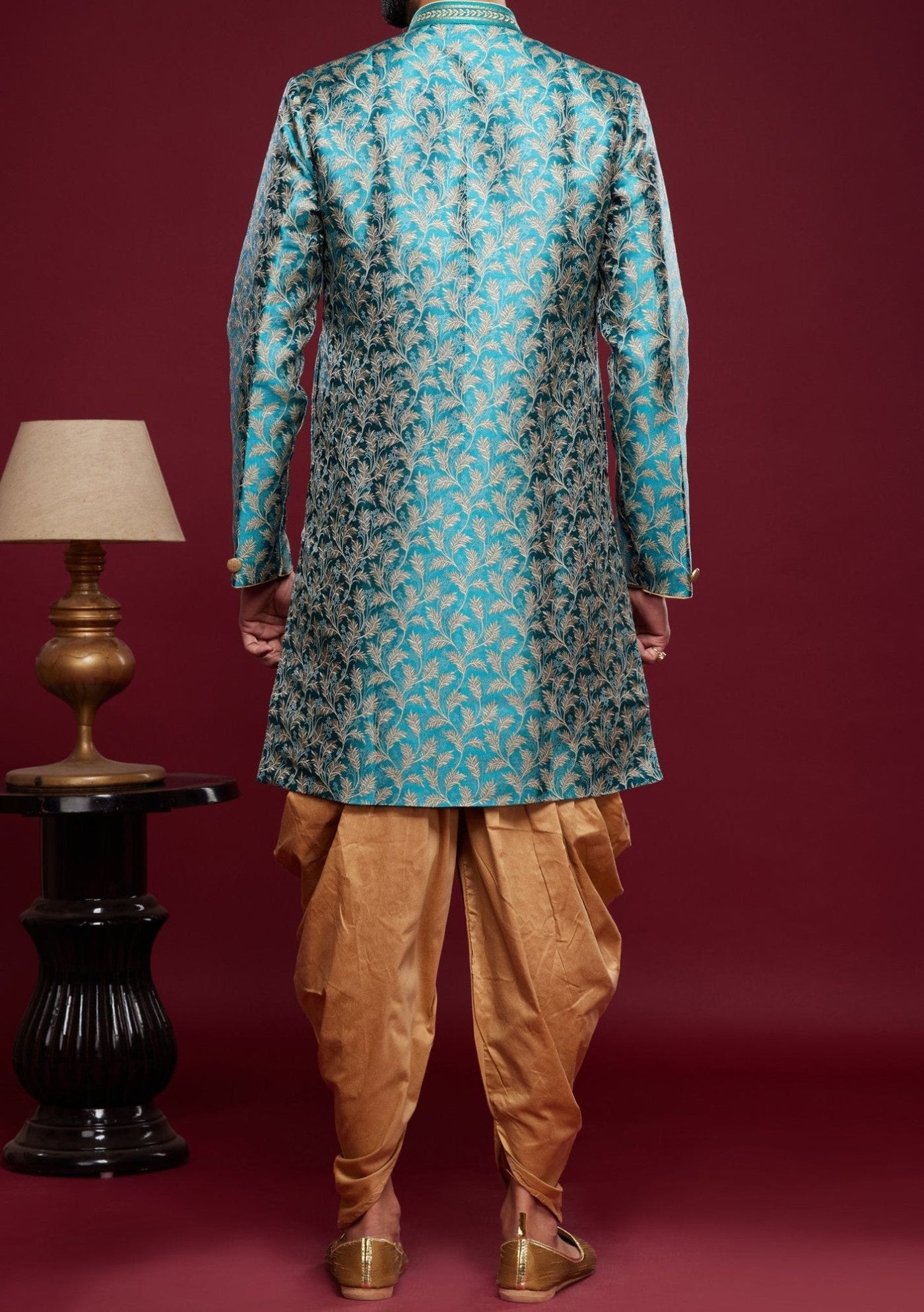 Men's Semi Indo Western Party Wear Sherwani Suit - db25769