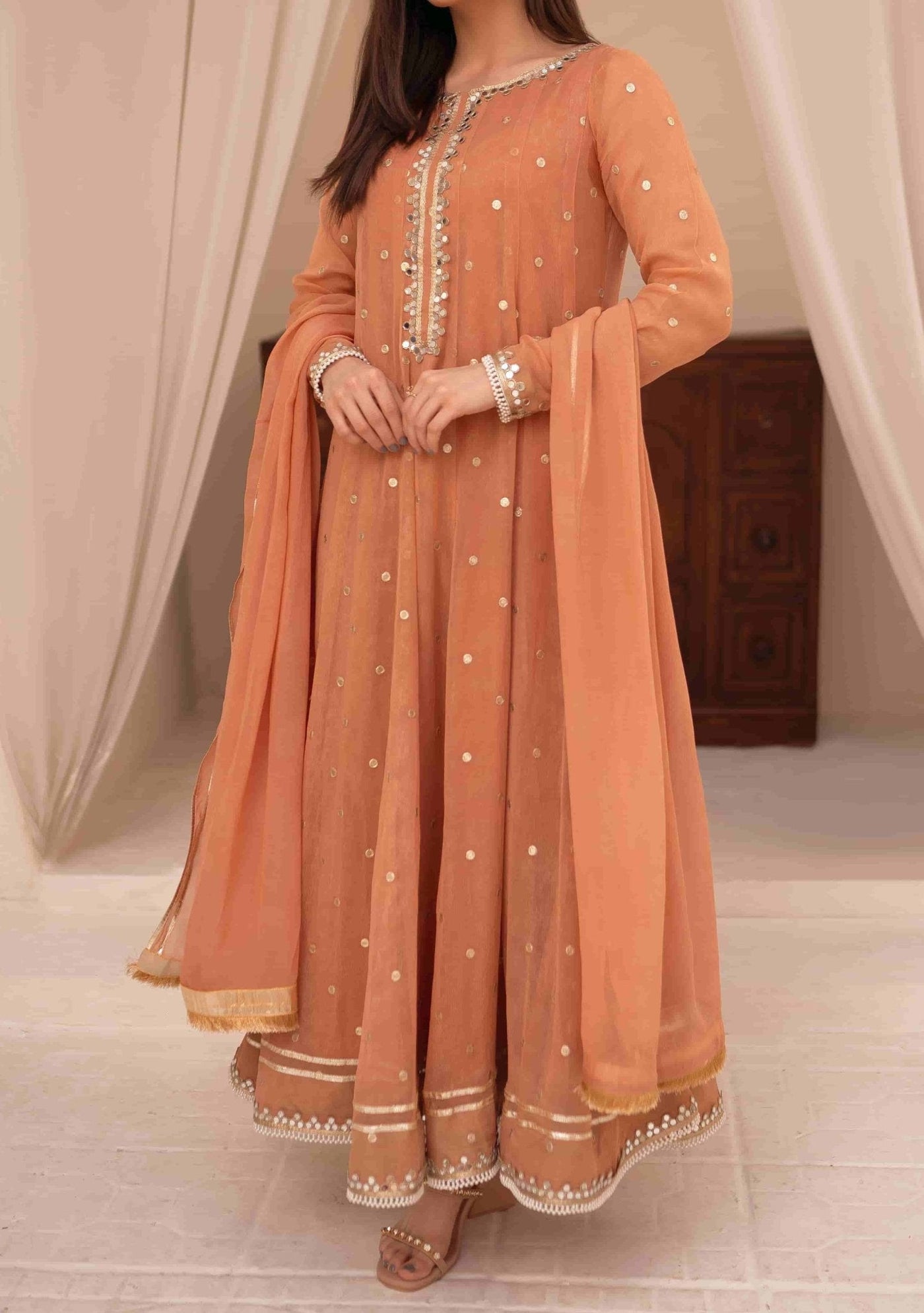 Mother Ready Made Chiffon Anarkali - db25928