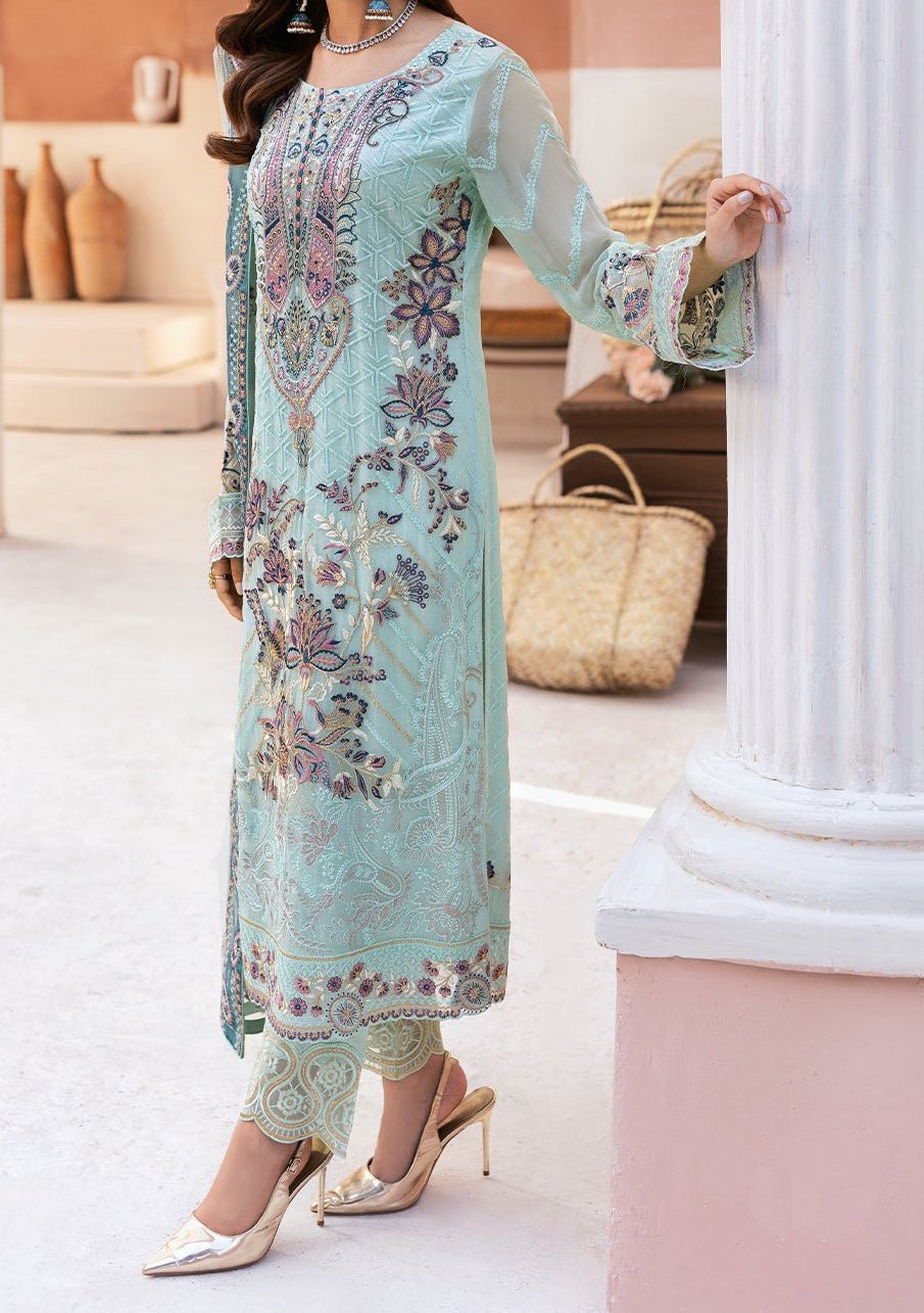 Ramsha Arzoo Pakistani Embroidered Chiffon Dress - db28026