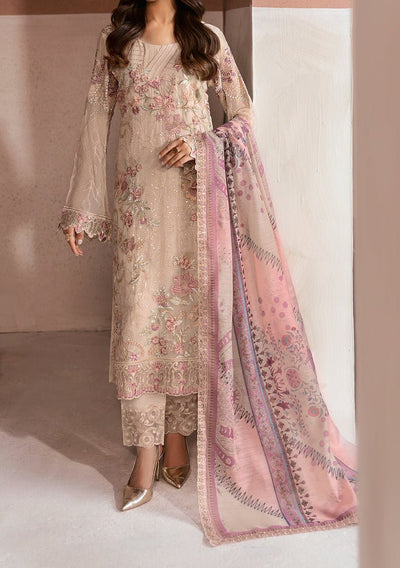 Ramsha Arzoo Pakistani Embroidered Chiffon Dress - db28029