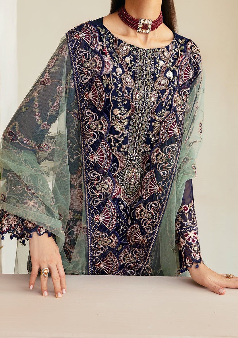 Ramsha Dastoor Pakistani Luxury Chiffon Dress - db27412