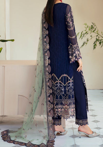 Ramsha Dastoor Pakistani Luxury Chiffon Dress - db27412