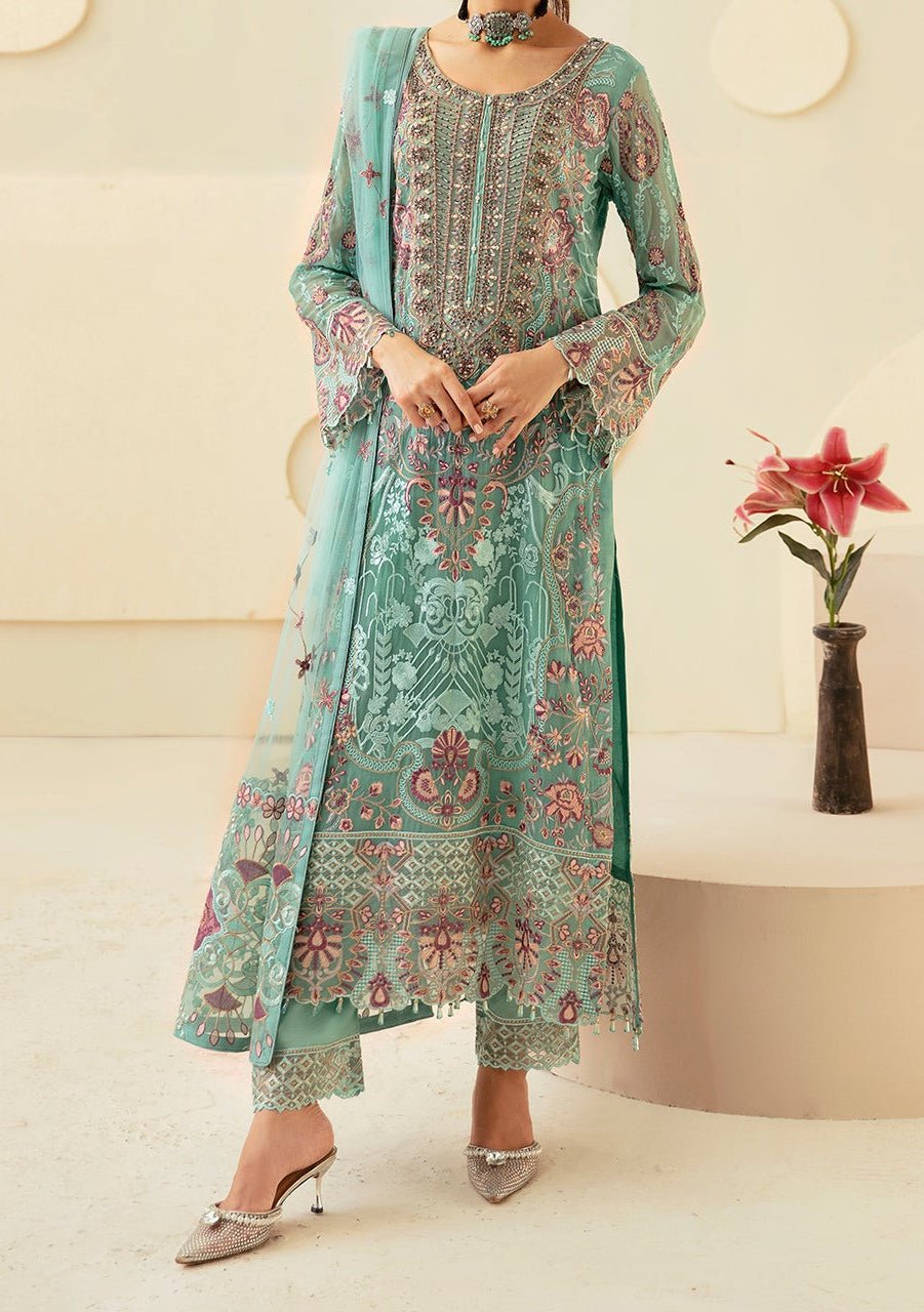 Ramsha Dastoor Pakistani Luxury Chiffon Dress - db27409