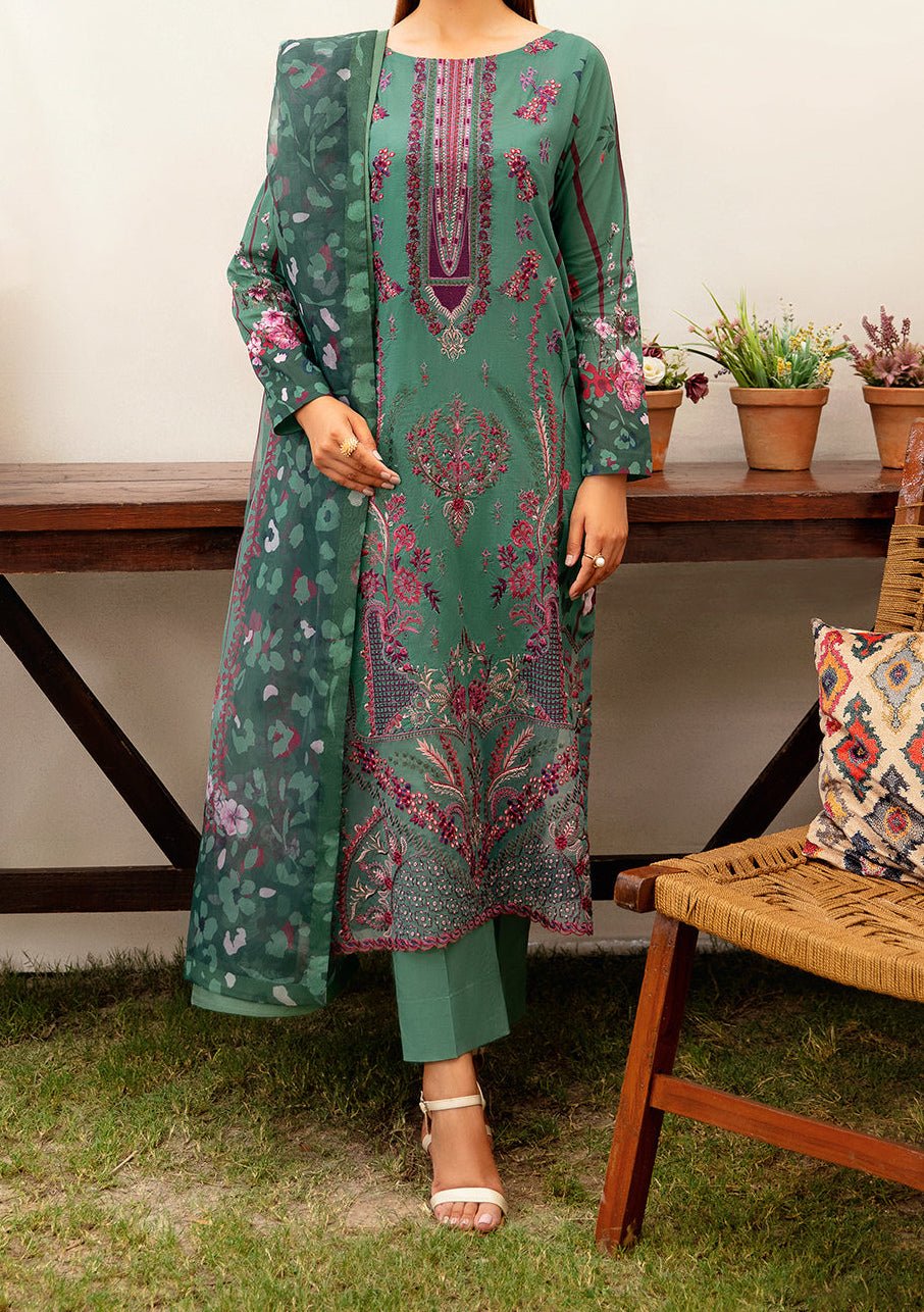 Ramsha Mashaal Embroidered Printed Lawn Dress - db26978