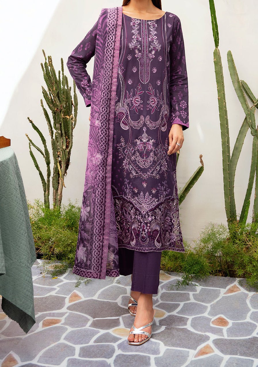 Ramsha Mashaal Embroidered Printed Lawn Dress - db26985