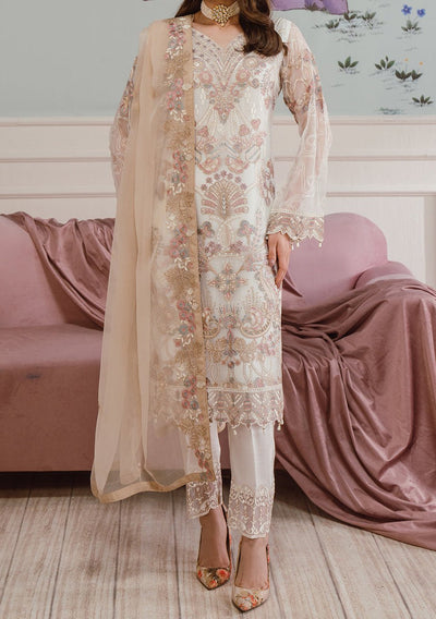 Ramsha Pakistani Embroidered Chiffon Dress - db30153
