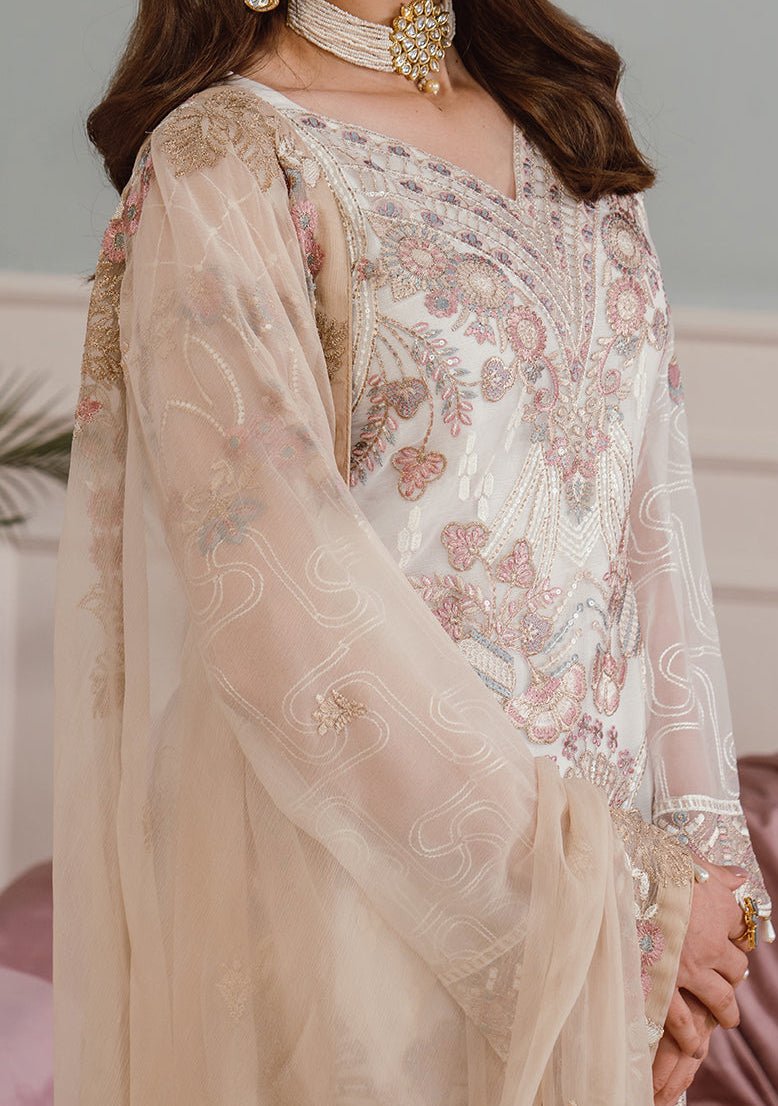 Ramsha Pakistani Embroidered Chiffon Dress - db30153