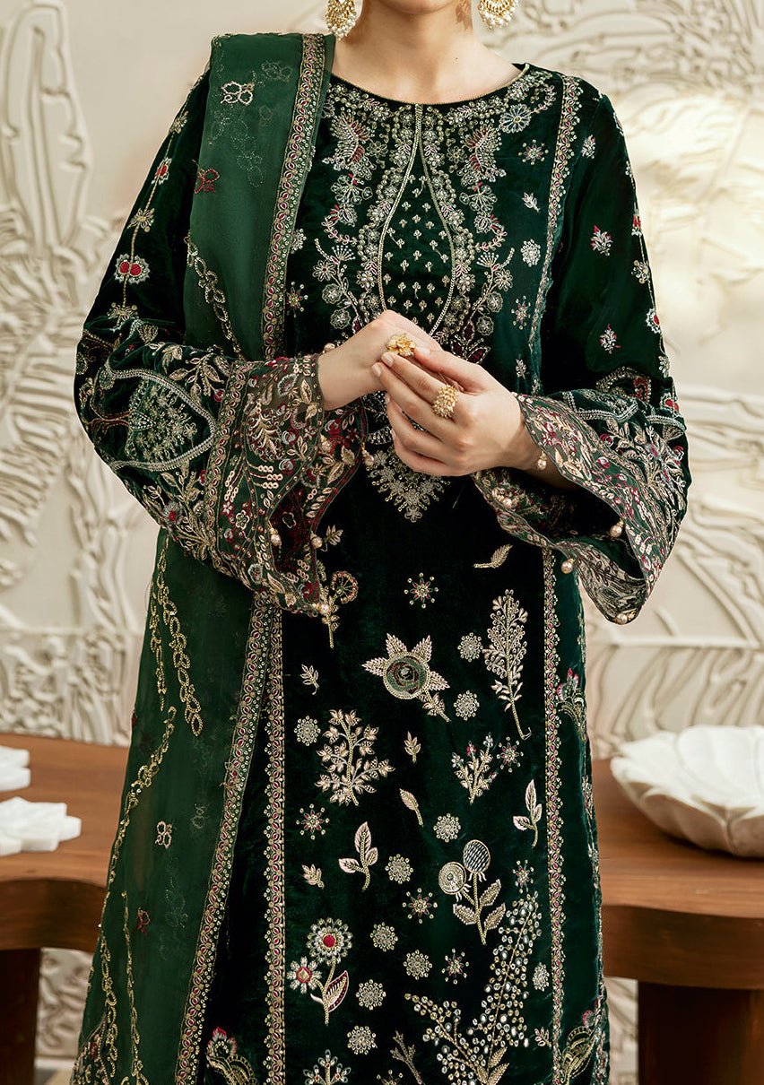 Ramsha Pakistani Luxury Velvet Dress - db27564