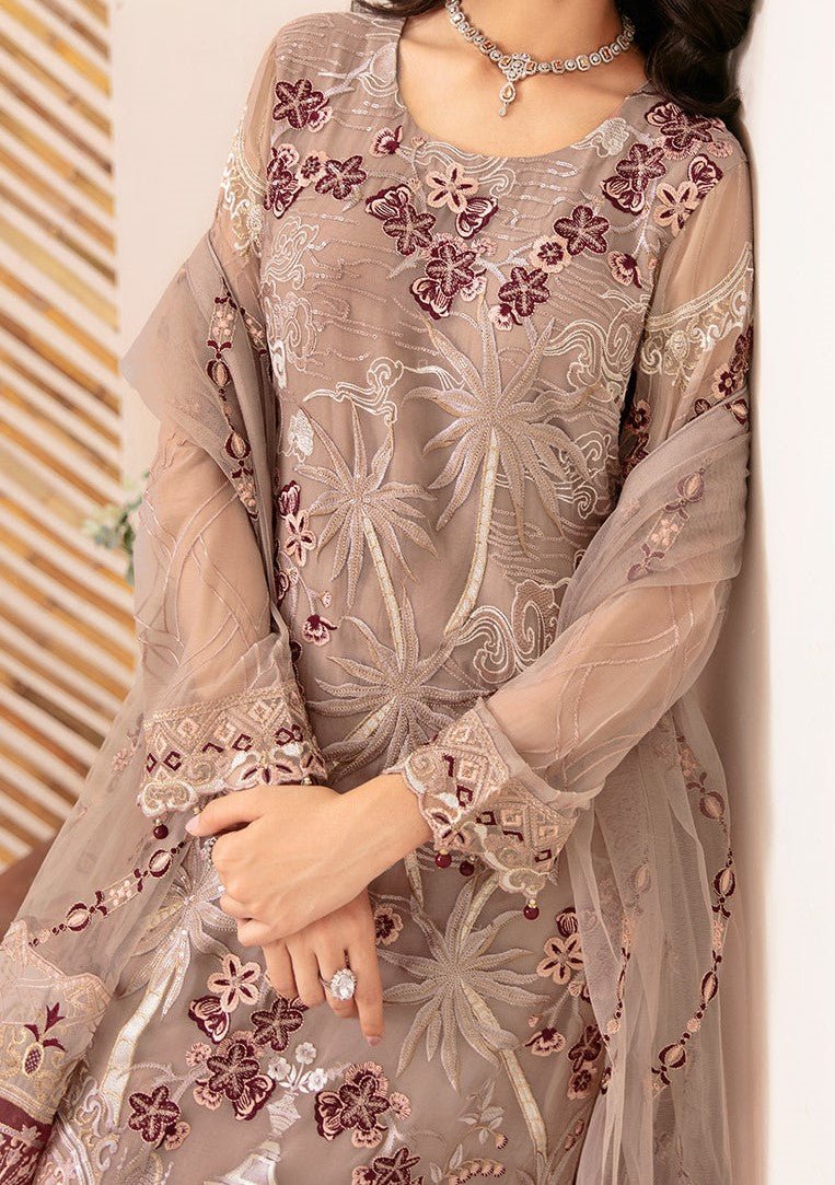 Ramsha Rangoon Pakistani Luxury Chiffon Dress - db26794