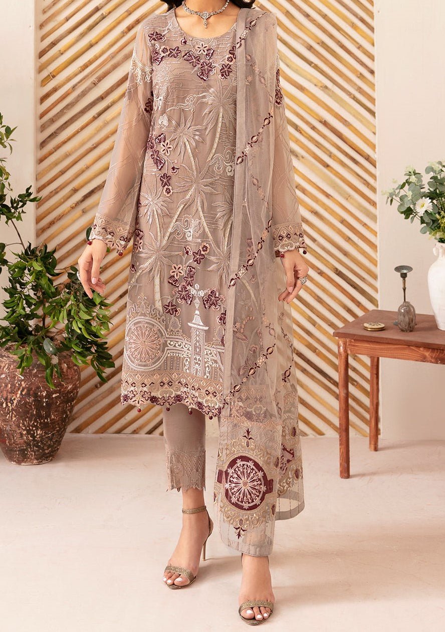 Ramsha Rangoon Pakistani Luxury Chiffon Dress - db26794