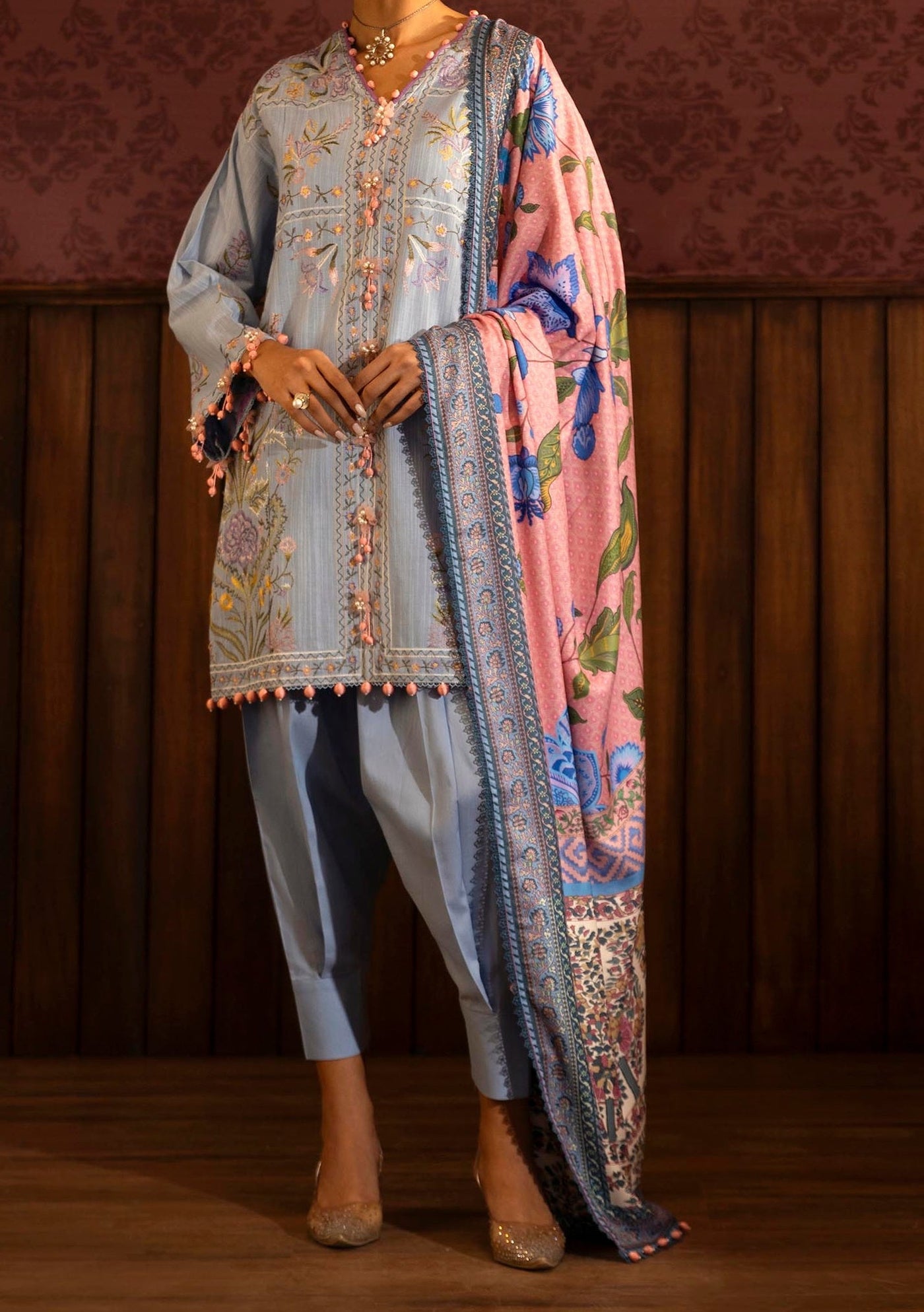 Sana Safinaz Muzlin Winter Pakistani Lawn Dress - db27266