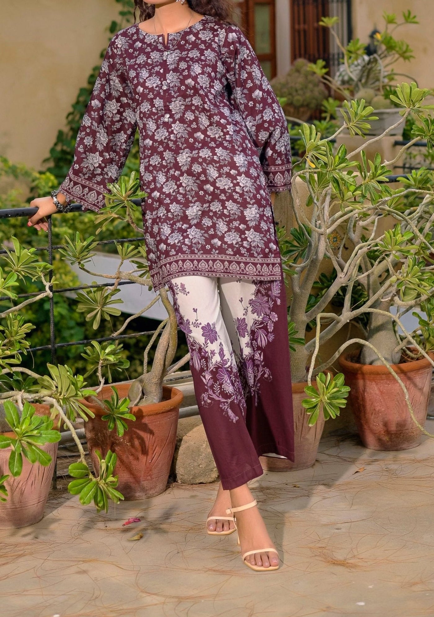 Saphron Digital Printed Ready Made Co - Ords - db30175