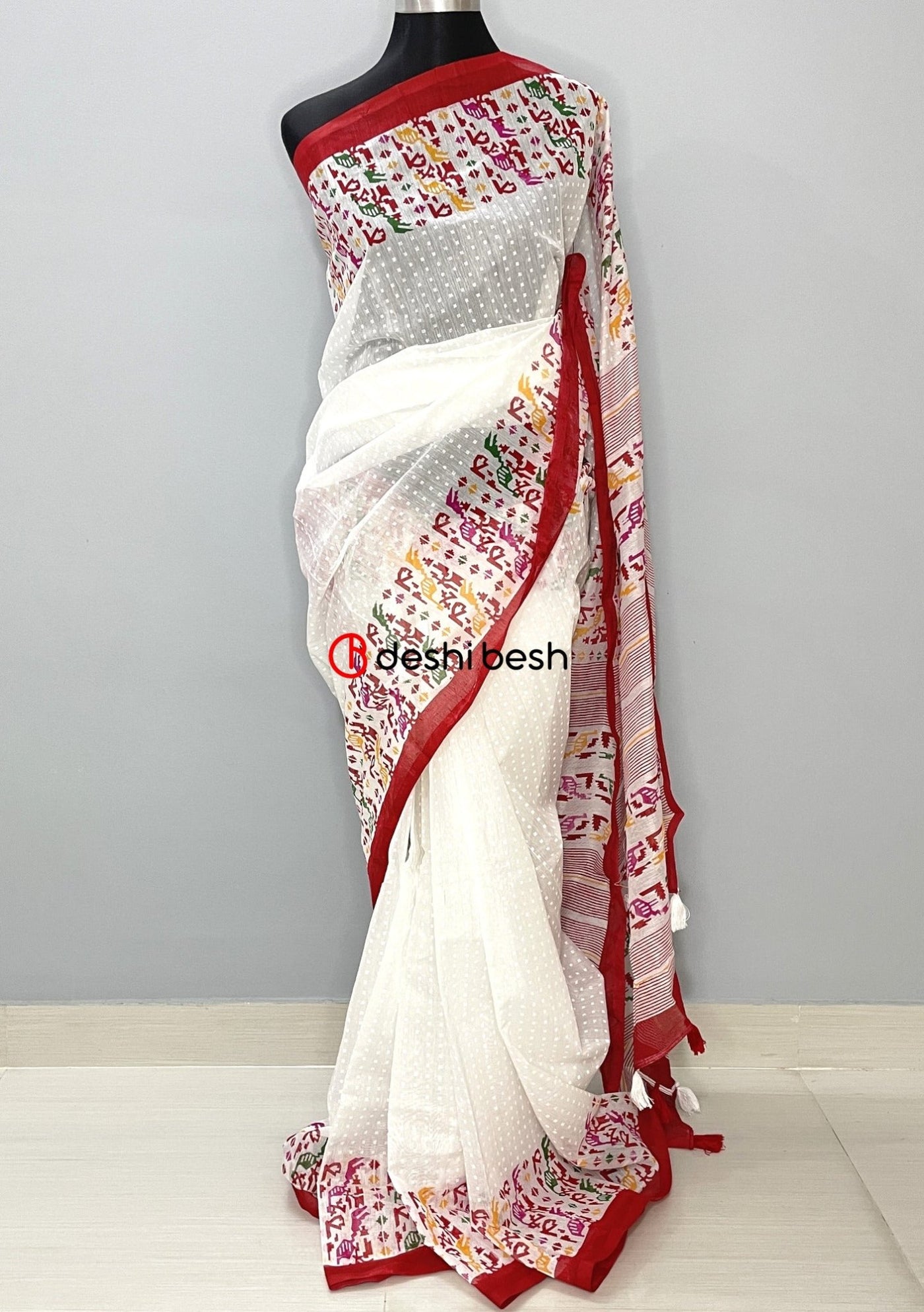 Screen Printed Cotton Silk Saree - db26046