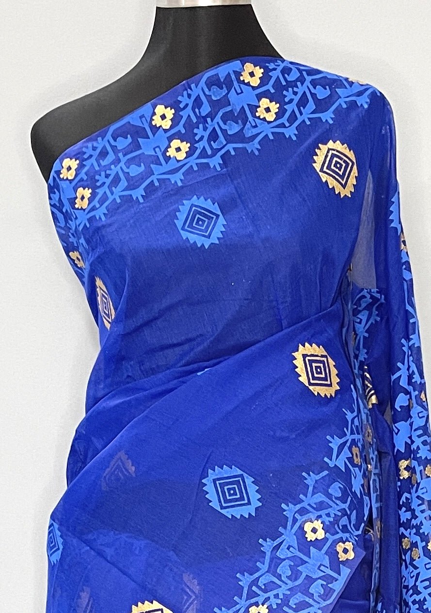 Screen Printed Cotton Silk Saree - db26048