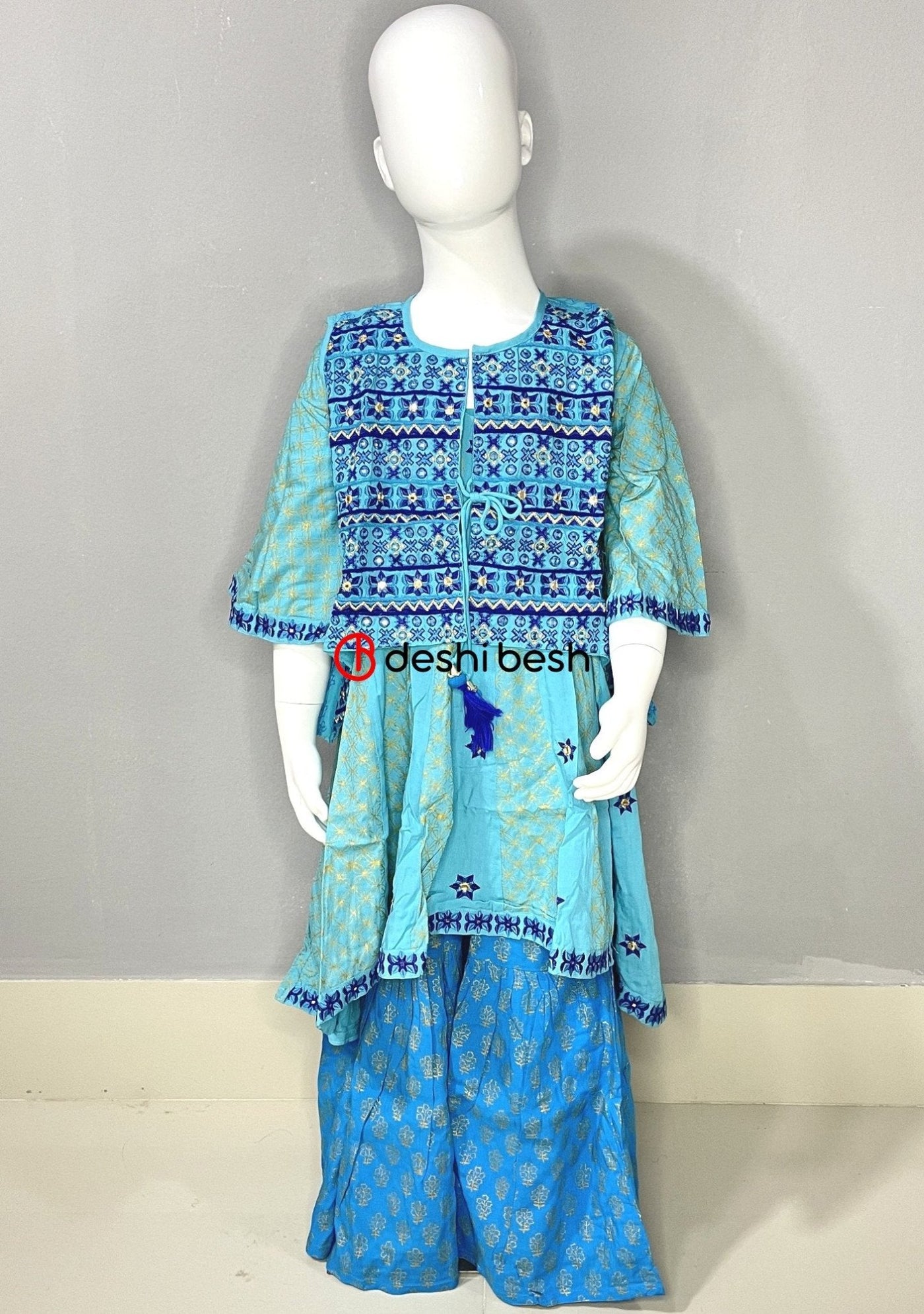 Aarong Printed Embroidered Linen Shalwar Suit - db18847