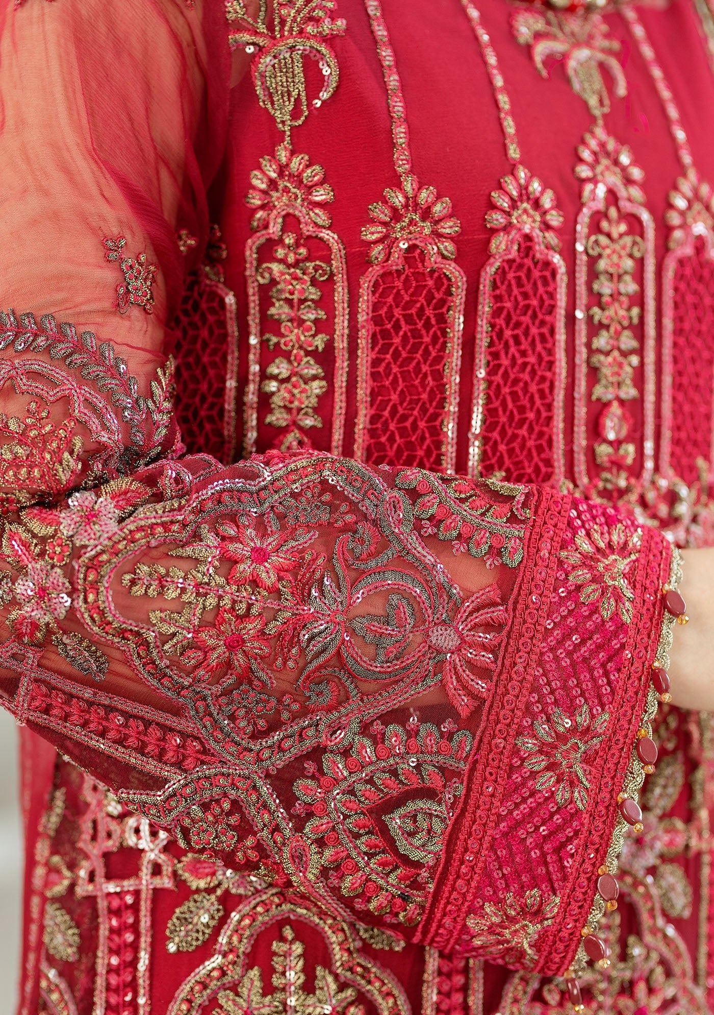 Adan's Libas Marguerite Pakistani Chiffon Dress - db23210