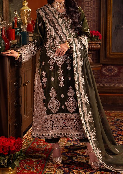 Asim Jofa Makhmal Pakistani Velvet Dress - db24382