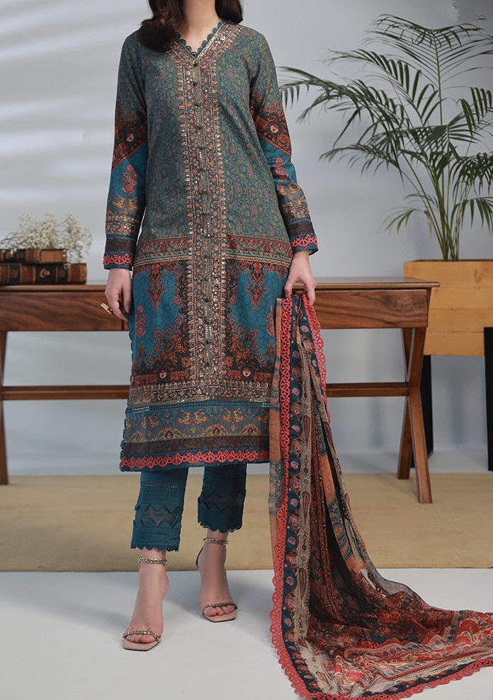 Asim Jofa Pakistani Printed Cotton Dress - db23166