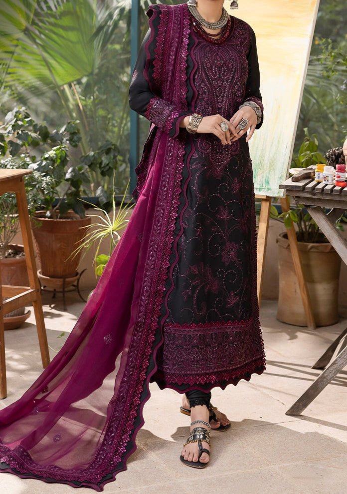 Asim Jofa Shadow Pakistani Lawn Silk Dress - db24434