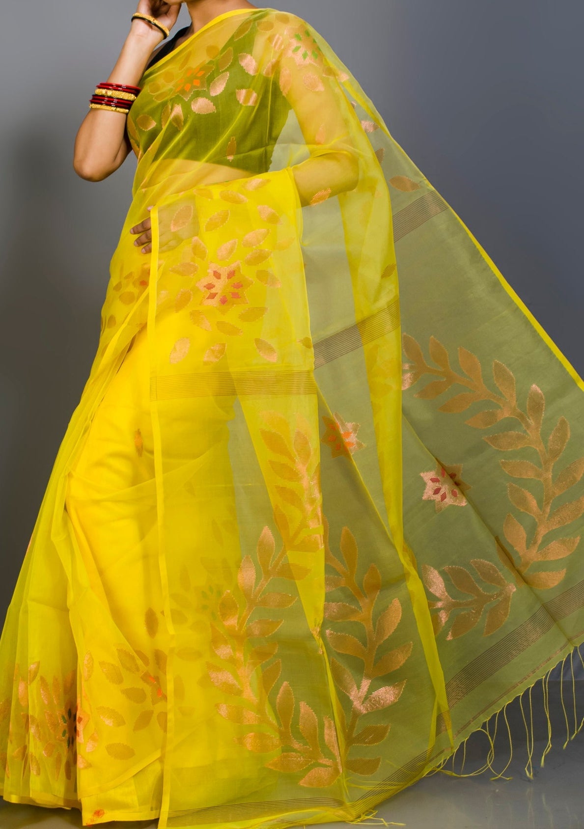 Authentic Soft Silk Muslin Jamdani Saree - db23960