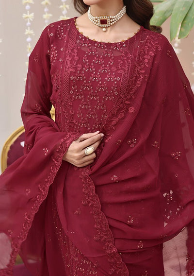 Bin Hameed Aira Heavy Embroidered Chiffon Dress - db24979