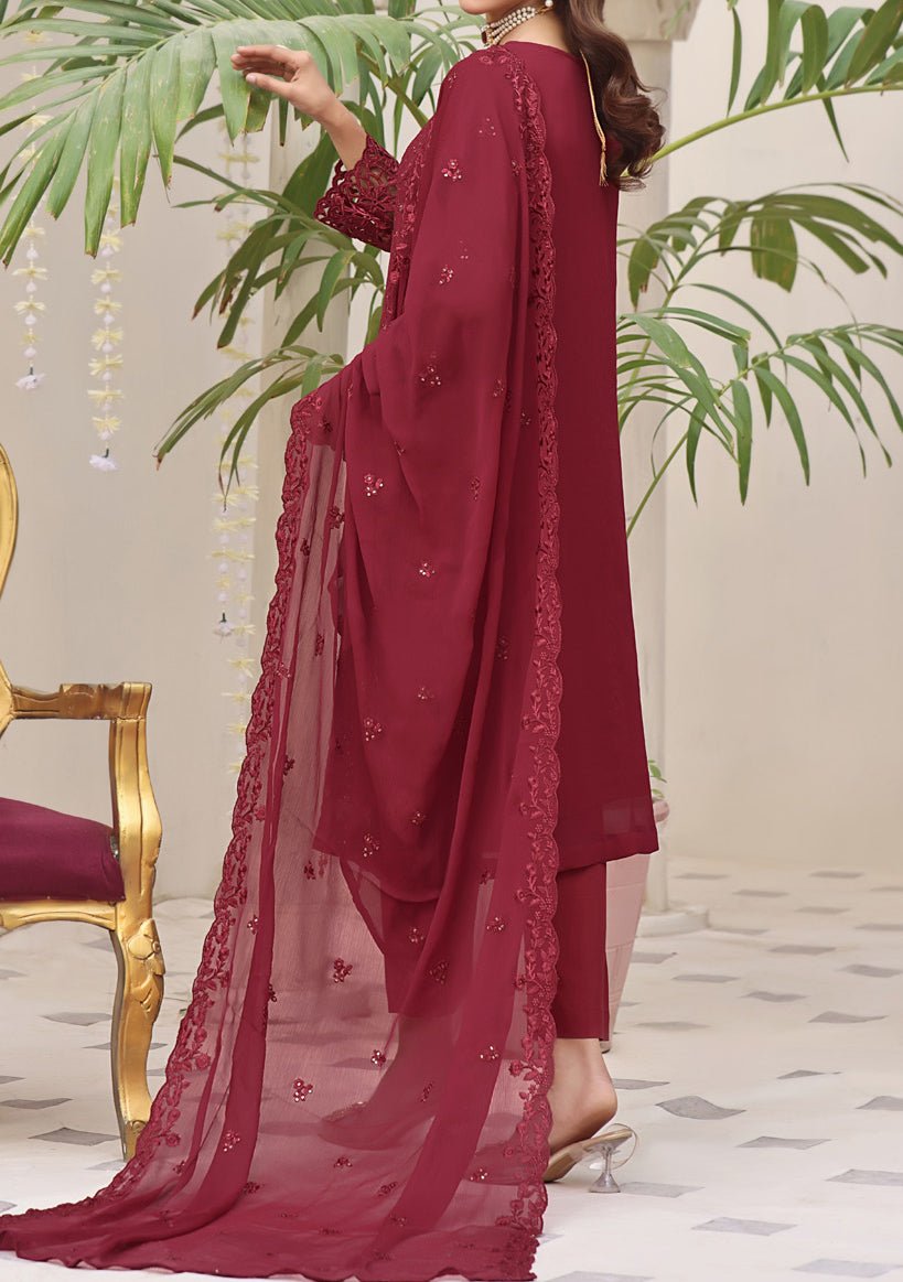 Bin Hameed Aira Heavy Embroidered Chiffon Dress - db24979