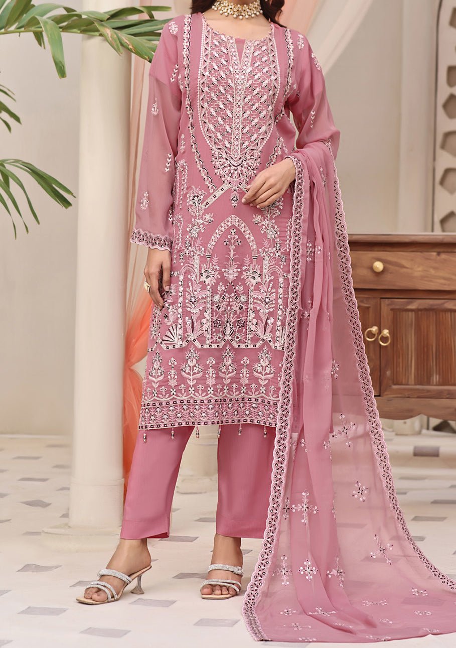 Bin Hameed Aira Heavy Embroidered Chiffon Dress - db24973