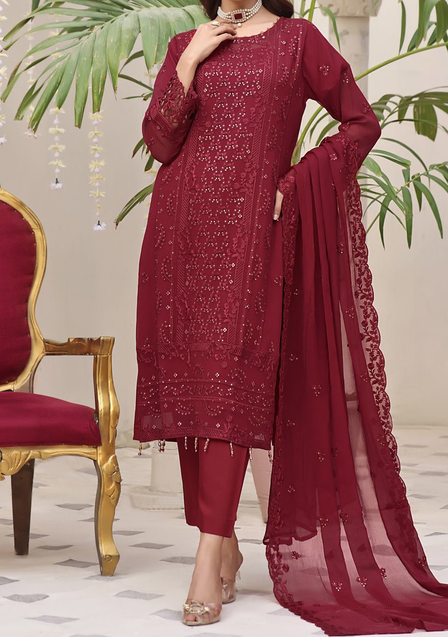 Bin Hameed Aira Heavy Embroidered Chiffon Dress - db24979