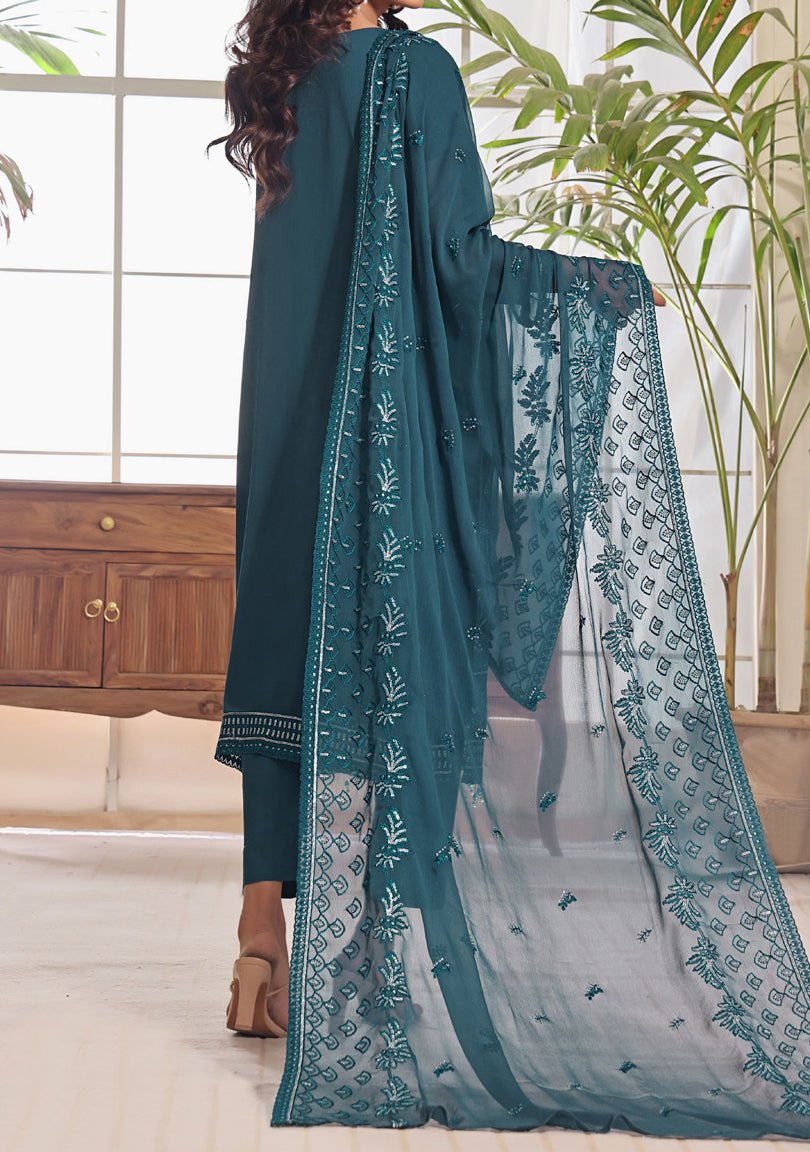 Bin Hameed Aleena Heavy Embroidered Chiffon Dress - db25136