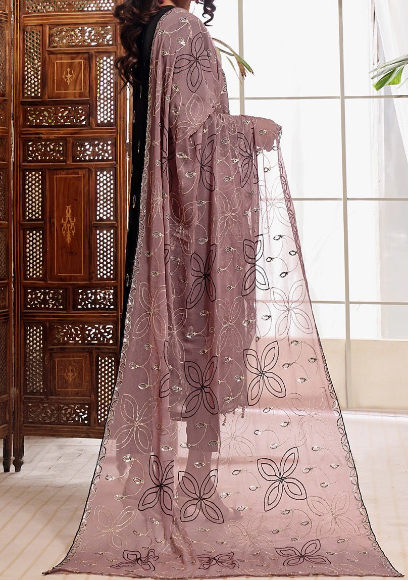 Bin Hameed Aleena Heavy Embroidered Chiffon Dress - db25133