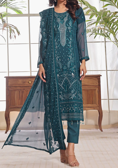 Bin Hameed Aleena Heavy Embroidered Chiffon Dress - db25136