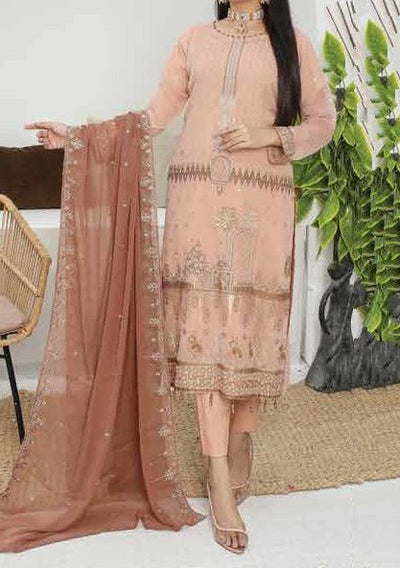 Bin Hameed Hoorain Heavy Embroidered Chiffon Dress - db25425