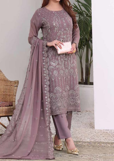 Bin Hameed Maahirah Heavy Embroidered Chiffon Dress - db25139